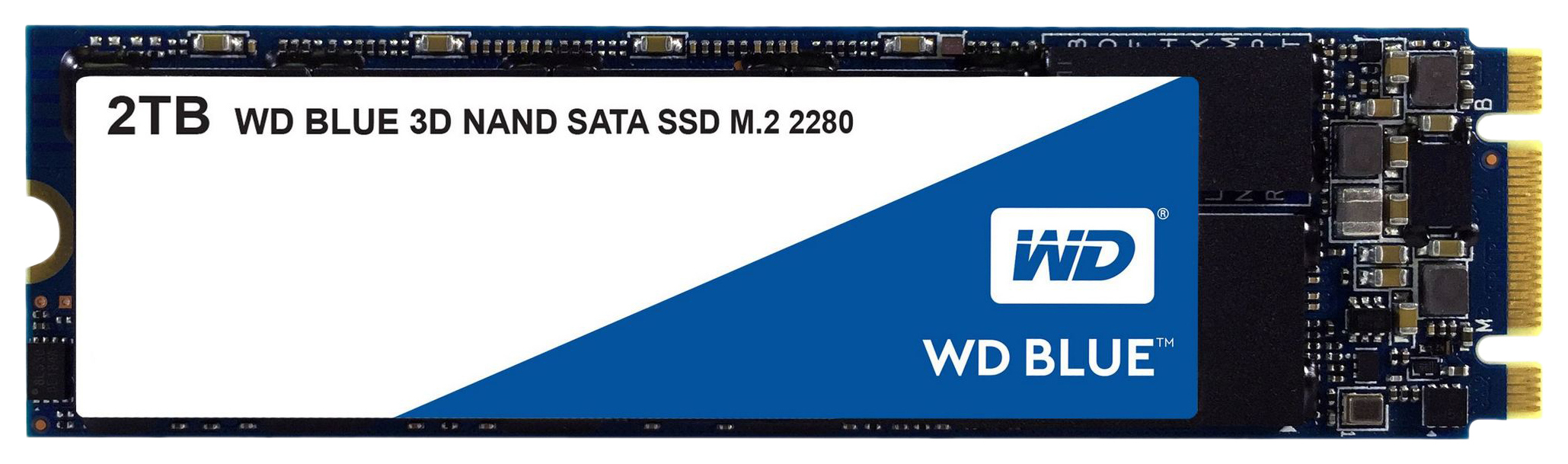 SSD жесткий диск M.2 2280 2TB TLC BLUE WDS200T2B0B WDC