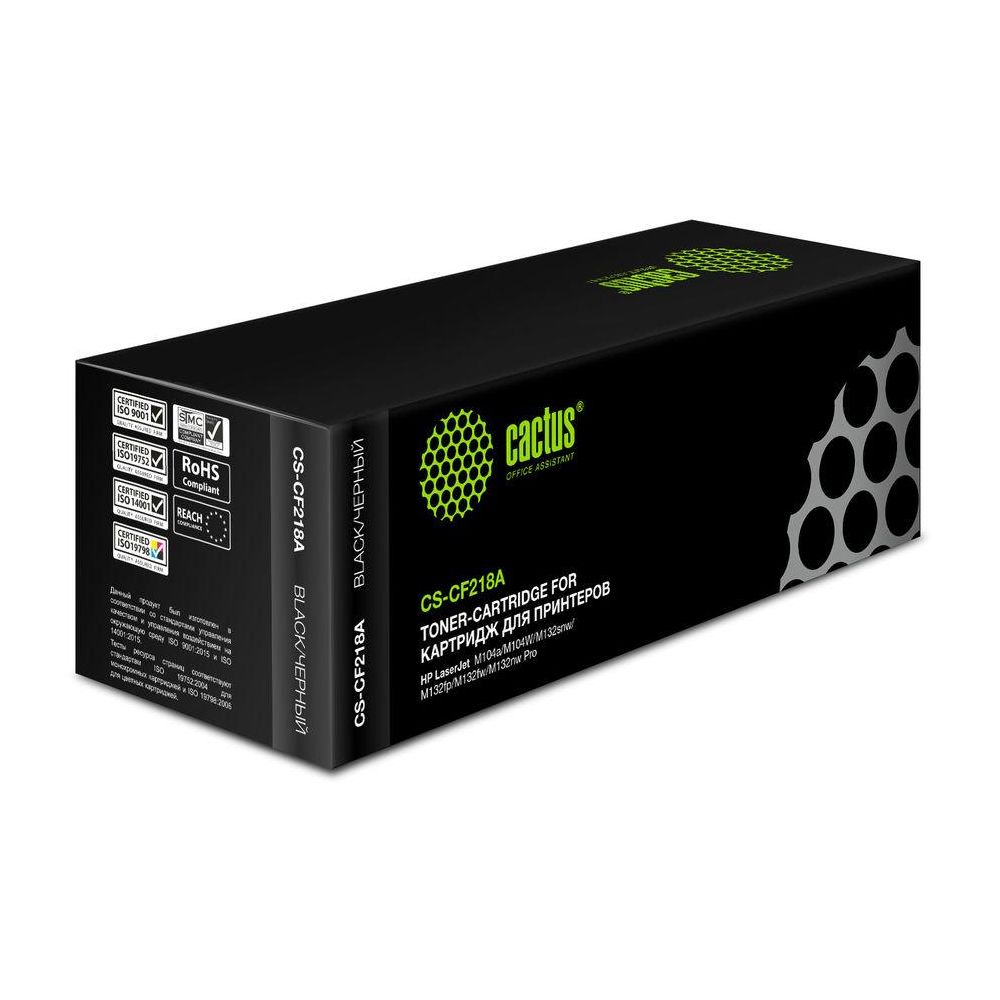 Картридж лазерный Cactus CS-CF218A CF218A черный (1400стр.) для HP LJ M104/ M132