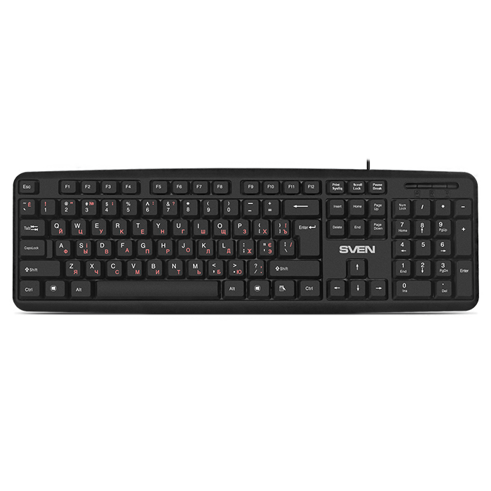Клавиатура SVEN KB-S230 чёрная (104кл, каб. 2м) SV-018399