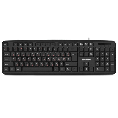 Клавиатура SVEN KB-S230 чёрная (104кл, каб. 2м) SV-018399