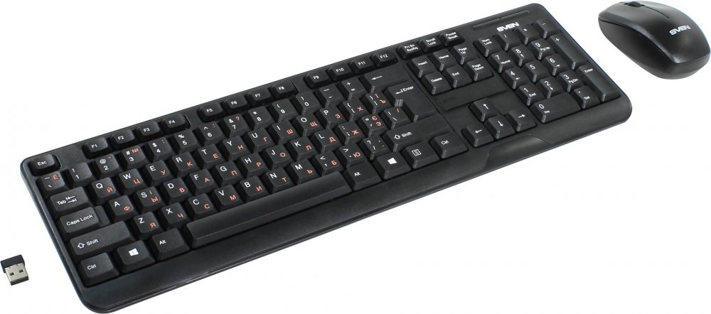 Беспроводной комплект клавиатура+мышь SVEN Comfort 3300 /Wireless/ Black