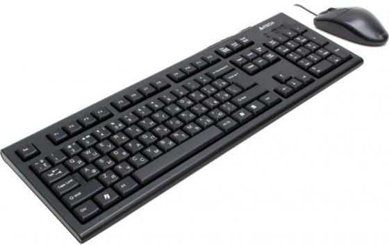 Клавиатура и мышь A4Tech KR-8520D черные, проводные, USB