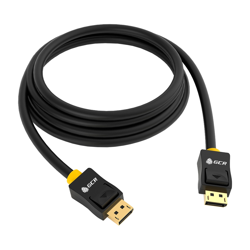 Greenconnect Кабель 10.0m DisplayPort v1.2, 20M/20M, черный, 28/28 AWG