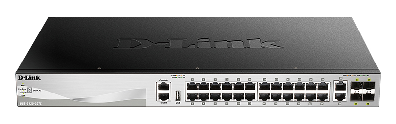 Коммутатор D-Link DGS-3130-30TS 24G 2x10G 4SFP+ управляемый