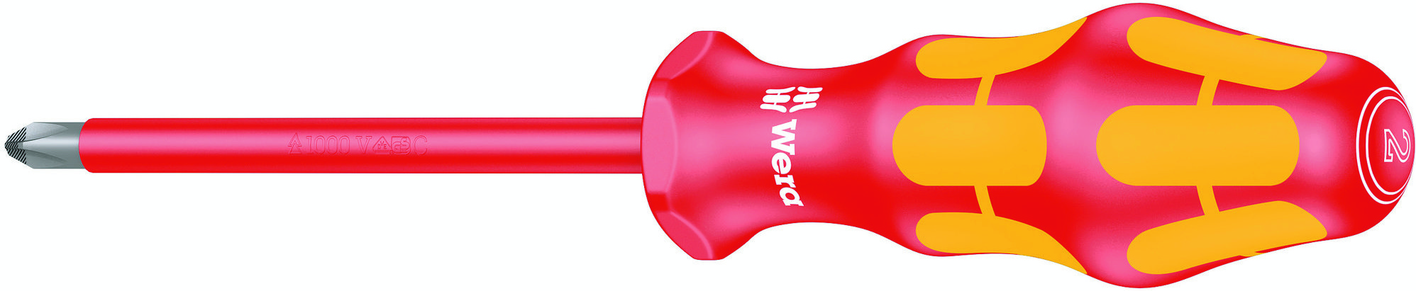 Отвёртка диэлектрическая Wera, VDE, PH 1х80 мм, WE-006152