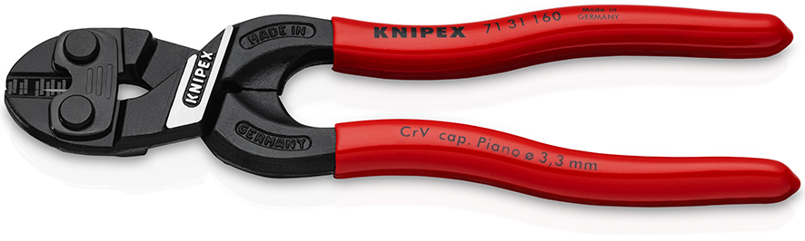 Болторез Knipex, CoBolt S, компактный, 160 мм, 1К ручки, KN-7131160SB