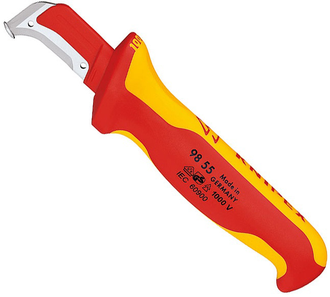 Нож для снятия изоляции с пяткой Knipex KN-9855