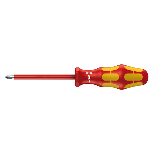 Отвёртка диэлектрическая Wera, VDE, PZ 1х80 мм, WE-006162
