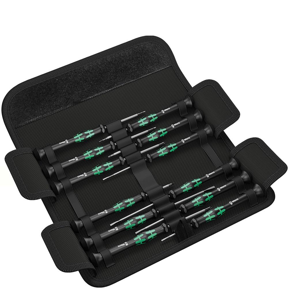 Набор прецизионных отверток Wera, Kraftform Micro, 12 предметов, WE-073675
