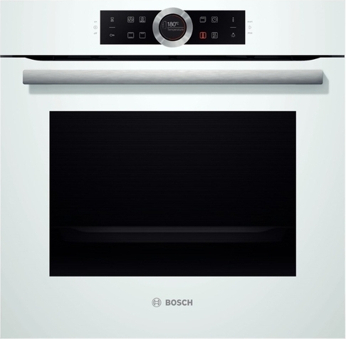 Электрический духовой шкаф Bosch HBG634BW1 [71 л, стекло, дисплей, каталитическая, сенсор, белый]