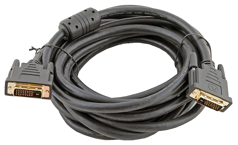 Кабель DVI-D (M) - DVI-D (M), 5m, VCOM Dual Link; Черный