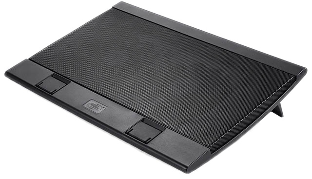 Подставка для охлаждения ноутбука DEEPCOOL WIND PAL FS black (16шт/кор,до 17",Супертонкий 2,4см, 2хUSB, 2x140мм вентилятор, регулятор скор-ти, черный) Retail box