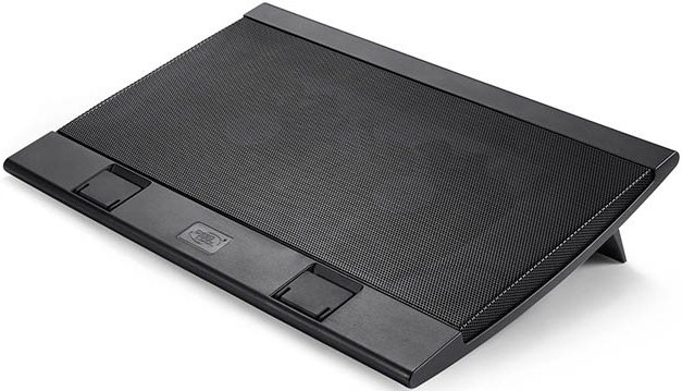 Подставка для охлаждения ноутбука DEEPCOOL WIND PAL FS black (16шт/кор,до 17",Супертонкий 2,4см, 2хUSB, 2x140мм вентилятор, регулятор скор-ти, черный) Retail box