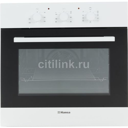 Электрический духовой шкаф Hansa BOEW681021 [62 л, эмалированная сталь, очистка паром, белый]