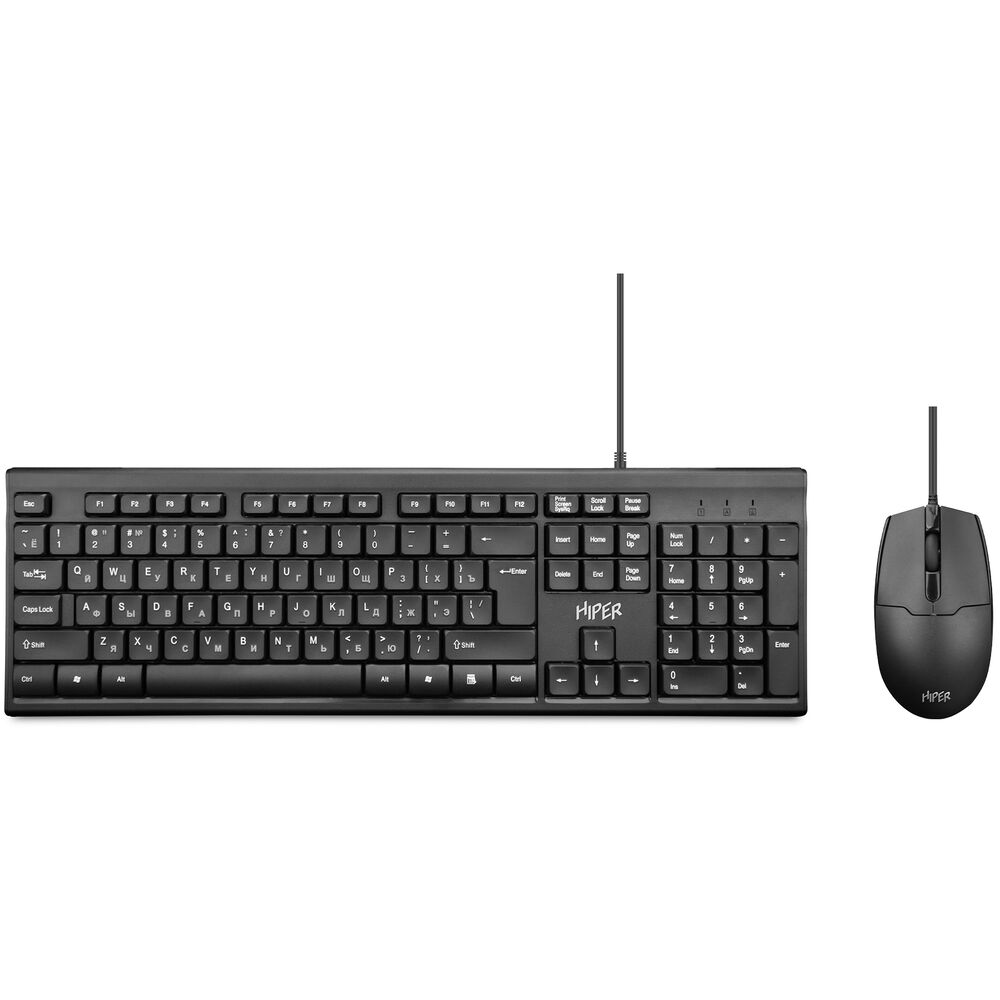 Клавиатура+мышь HIPER WIRED SET KEYBOARD/MOUSE OS-1000 BLACK (OS-1000)