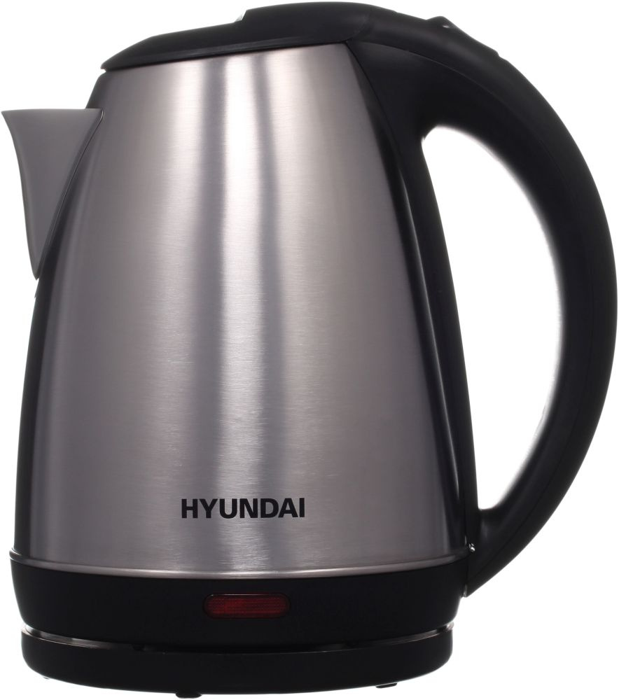 Чайник электрический HYUNDAI HYK-S1030, 2200Вт, серебристый матовый и черный