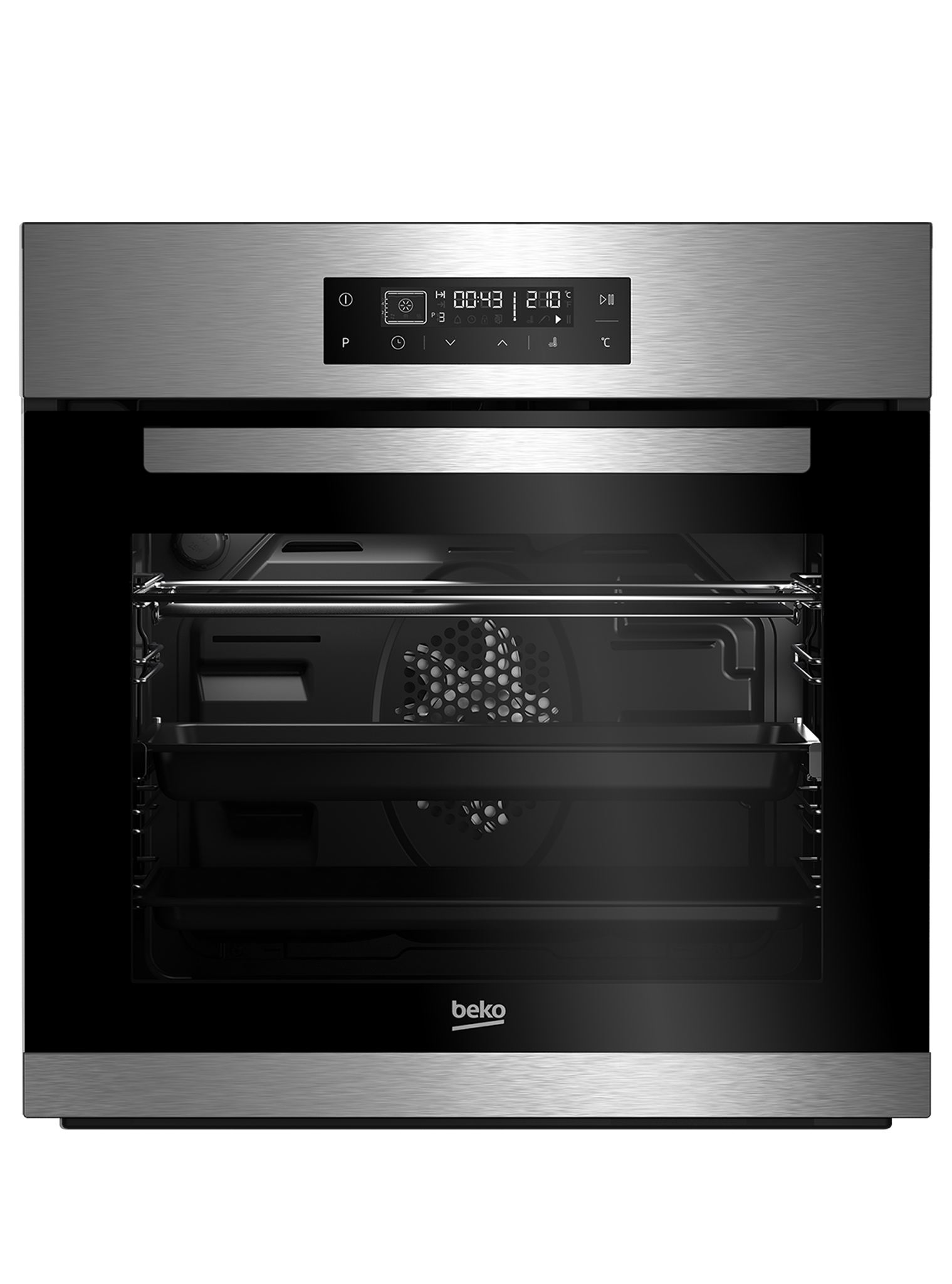 Электрический духовой шкаф Beko BIR22400XMS, серебристый