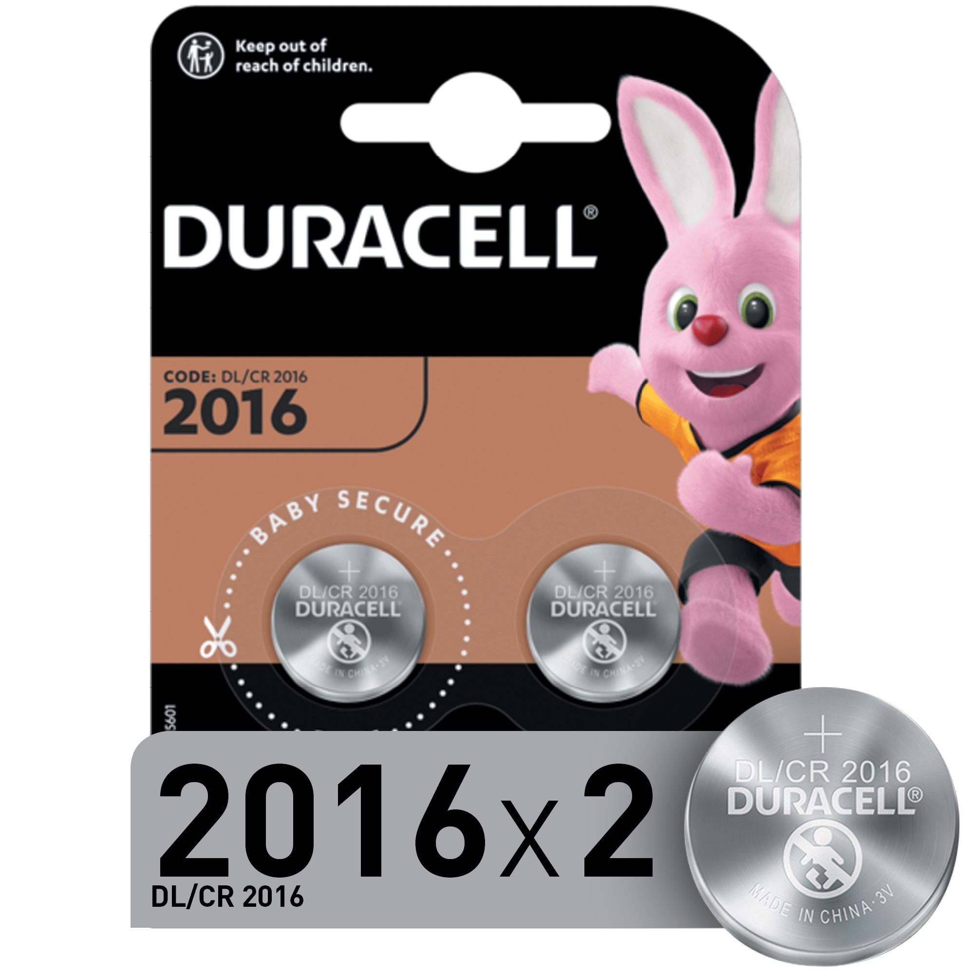 Батарея Duracell DL/CR2016 CR2016 (2шт)