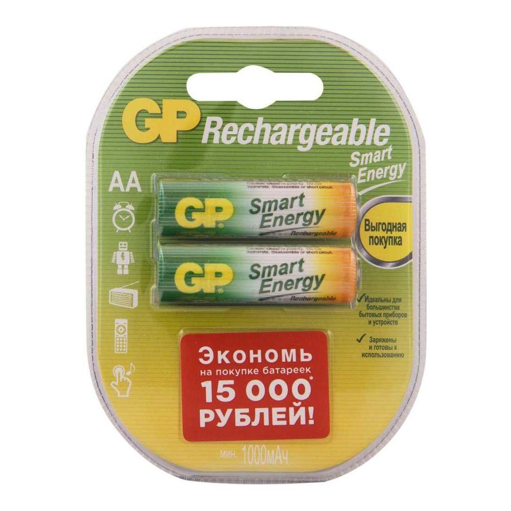 Батарейка-аккумулятор GP SMART ENERGY AAA 400 mAh 4 шт.