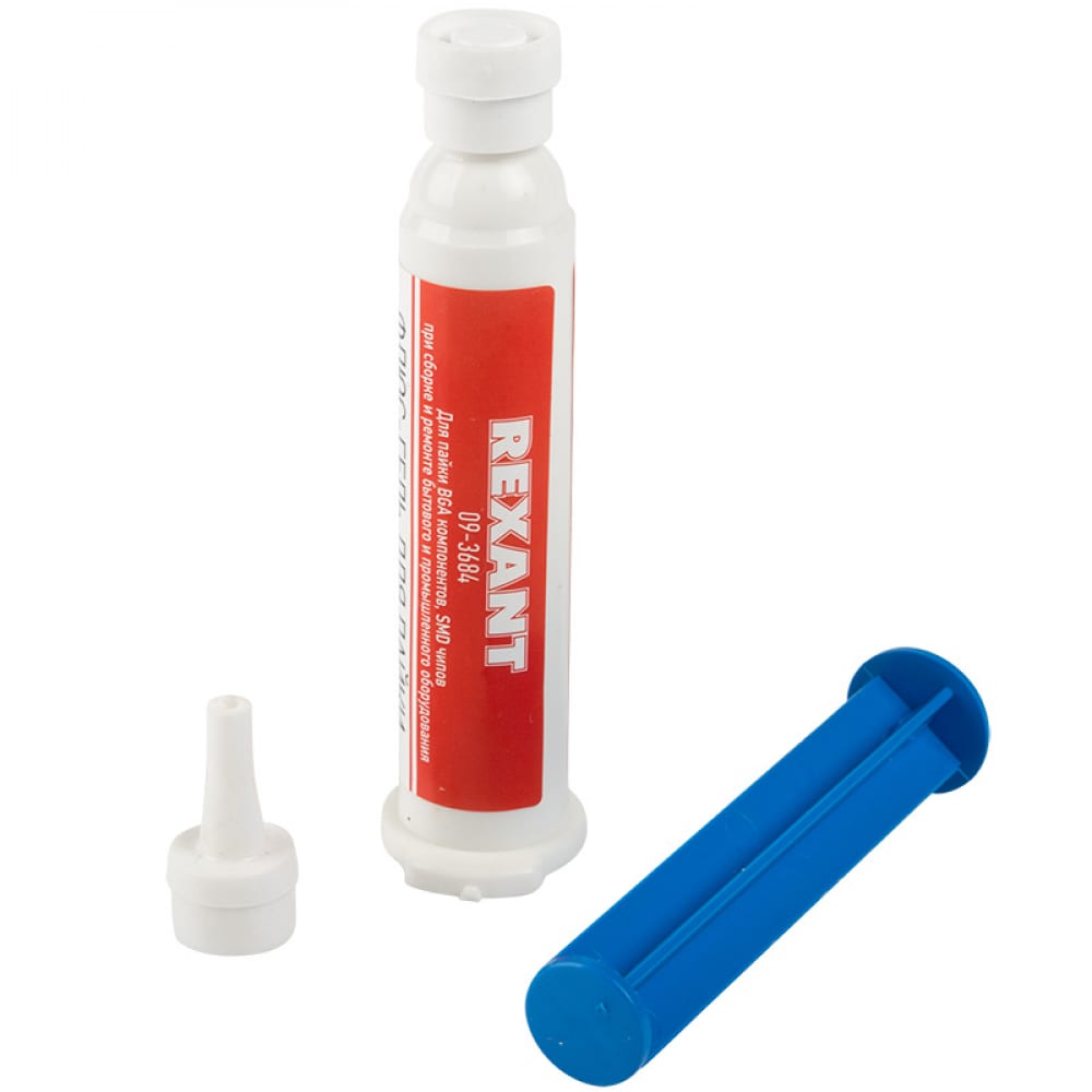 REXANT (09-3684) Флюс-гель для пайки BGA и SMD 12мл (шприц)
