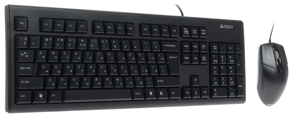 Клавиатура + мышь A4Tech KRS-8372 клав:черный мышь:черный USB