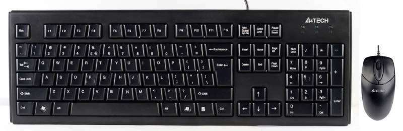 Клавиатура + мышь A4Tech KRS-8372 клав:черный мышь:черный USB