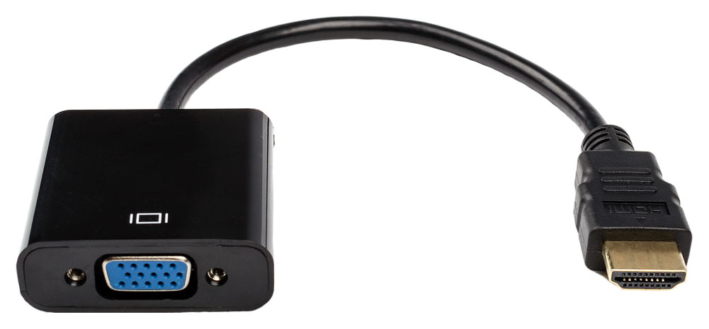 Переходник/адаптер Atcom HDMI - VGA (AT1013), 0.1 м, черный