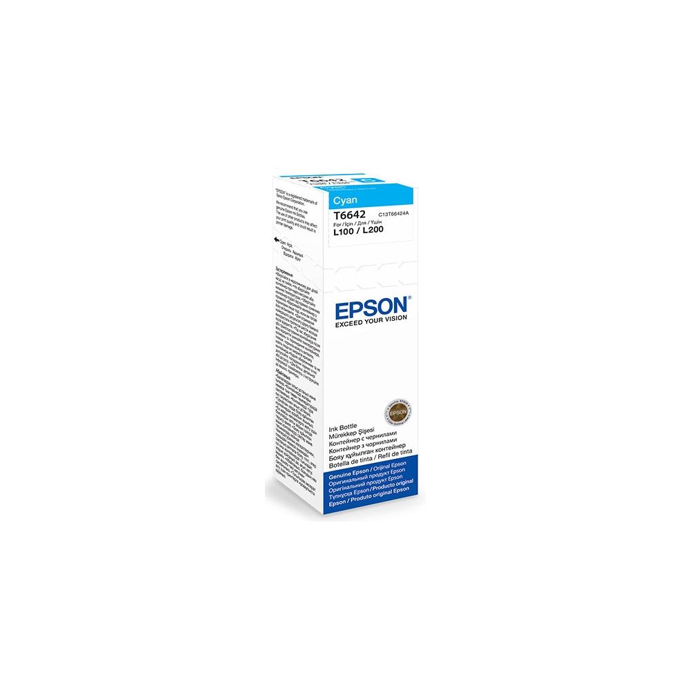 Картридж Epson T6642 C13T66424A голубой для Epson L100/L110/L300/L200/L210 (7500стр.) (70мл), шт