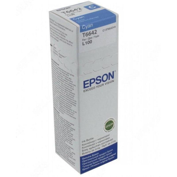 Картридж Epson T6642 C13T66424A голубой для Epson L100/L110/L300/L200/L210 (7500стр.) (70мл), шт