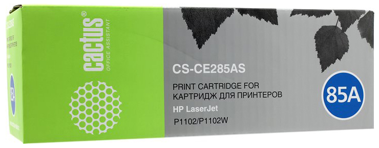Картридж лазерный Cactus CS-CE285AS черный (1600стр.) для HP LJ P1102/P1102W/M1130/M1132