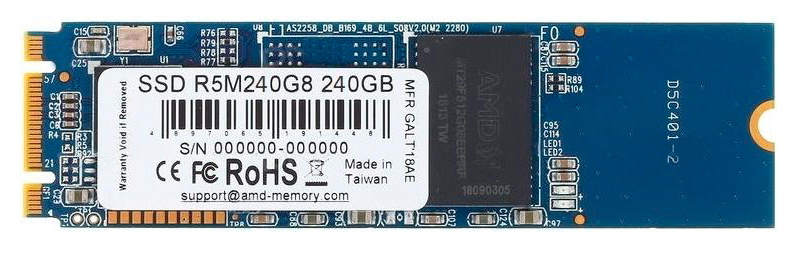 Твердотельный накопитель AMD Radeon 240 ГБ M.2 R5M240G8