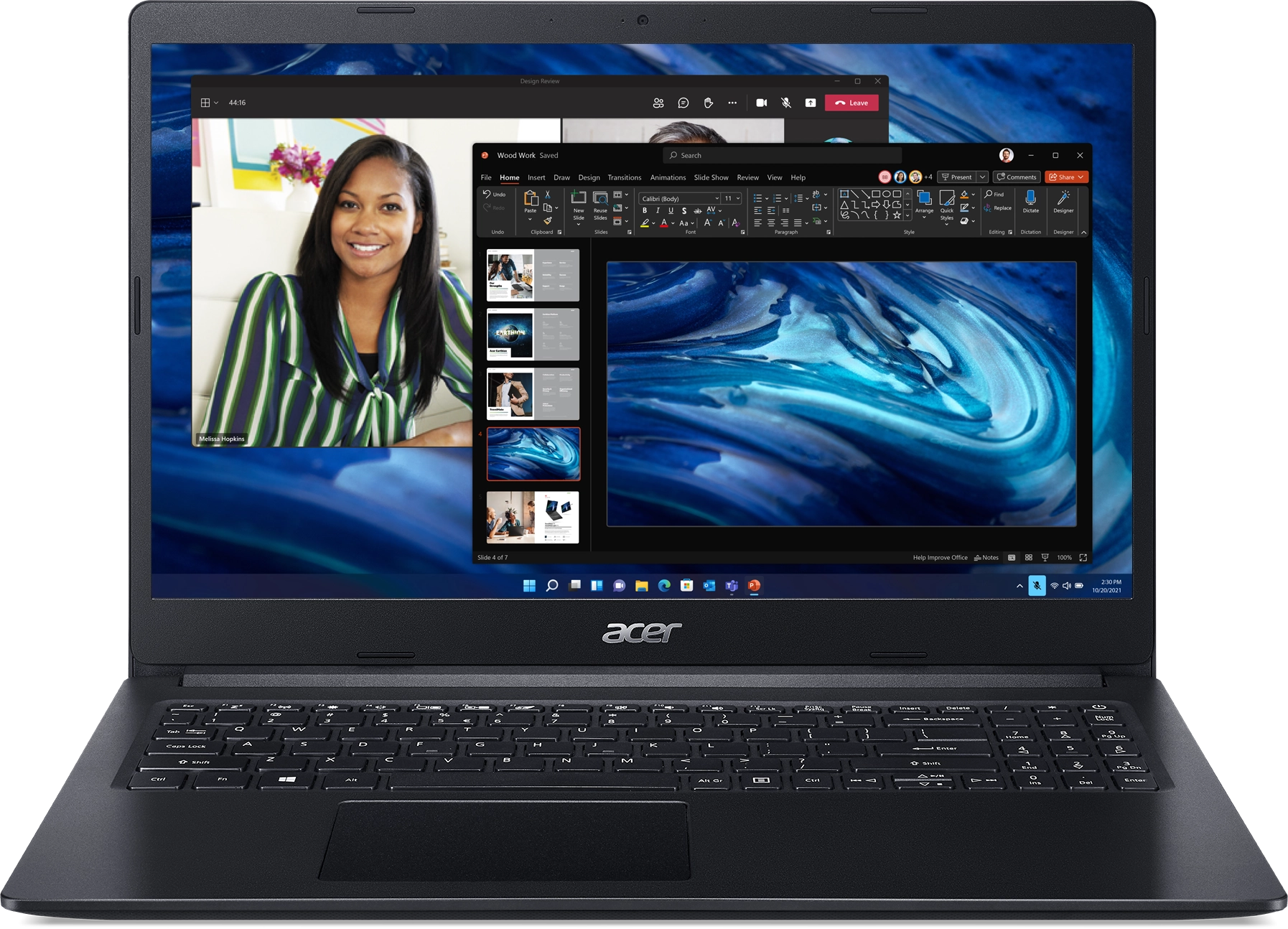 Ноутбук Acer Extensa 15 EX215-31-C36W Celeron N4020 4Gb 256Gb 600 15.6" Win11 black 4810mAh 16)