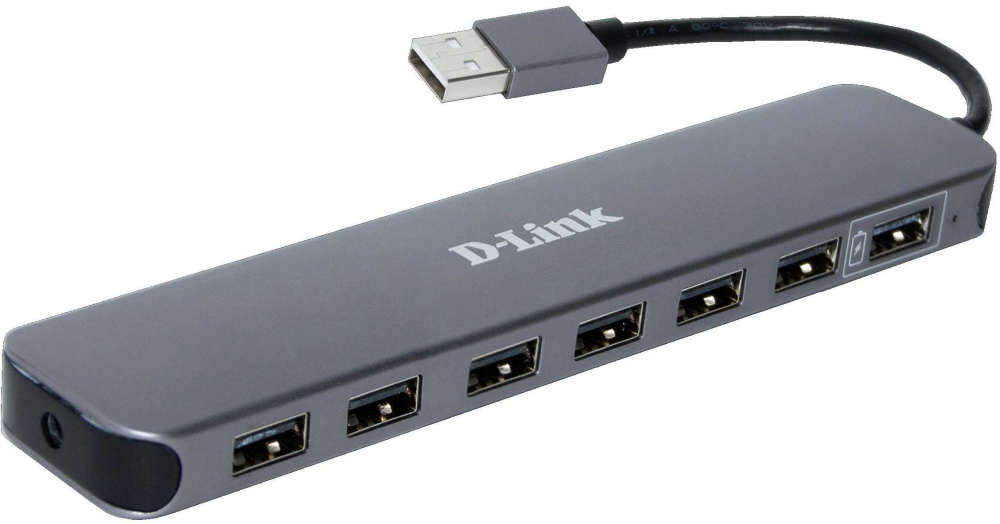 D-Link DUB-H7/E1A Концентратор с 7 портами USB 2.0 (1 порт с поддержкой режима быстрой зарядки)