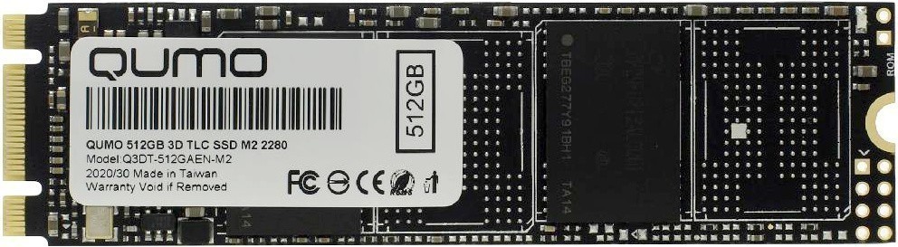 Накопитель SSD 512GB M2 QUMO Novation TLC 3D
