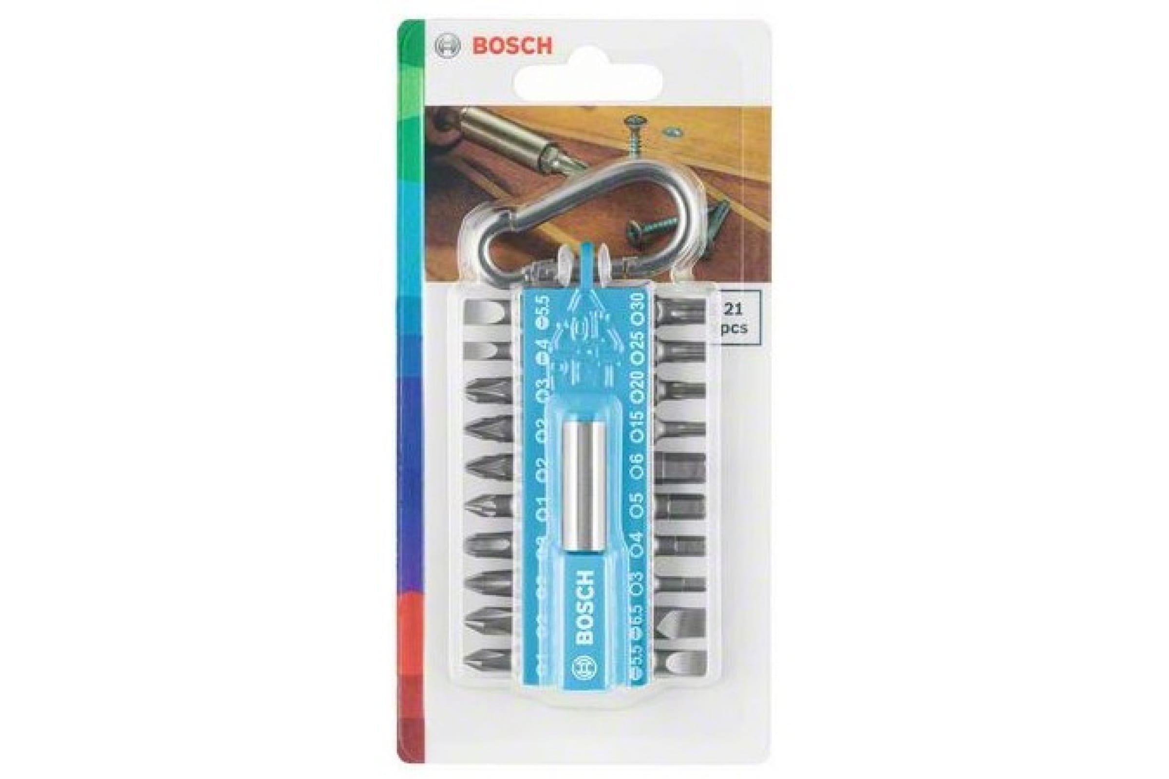 Набор бит с карабином Bosch 20 бит + карабин