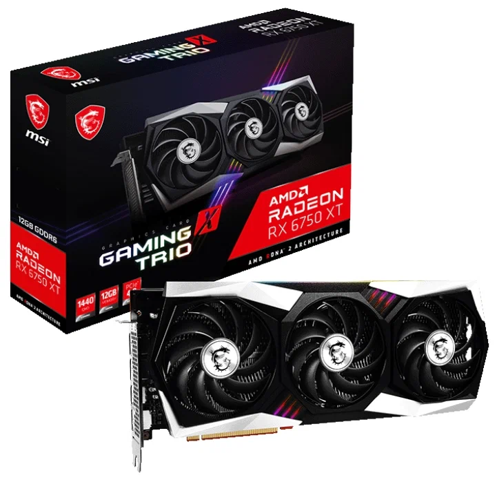 Видеокарта Radeon RX 6750 XT GAMING X TRIO 12G