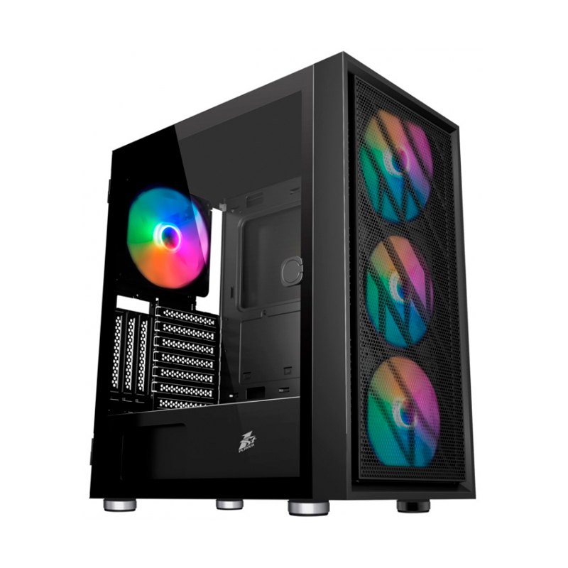 Корпус 1STPLAYER AR-7 / ATX, tempered glass / 4x 140mm LED fans inc. / AR-7-4G6P
