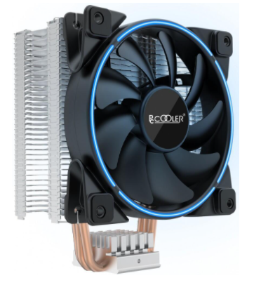 Кулер PCCooler GI-X3B V2 S775/115X/20XX/AM2/AM3/AM4 (24 шт/кор, TDP 125W, вент-р 120мм с PWM, 3 тепловые трубки 6мм, синяя LED подсветка, 1000-1800RPM, 26.5dBa)