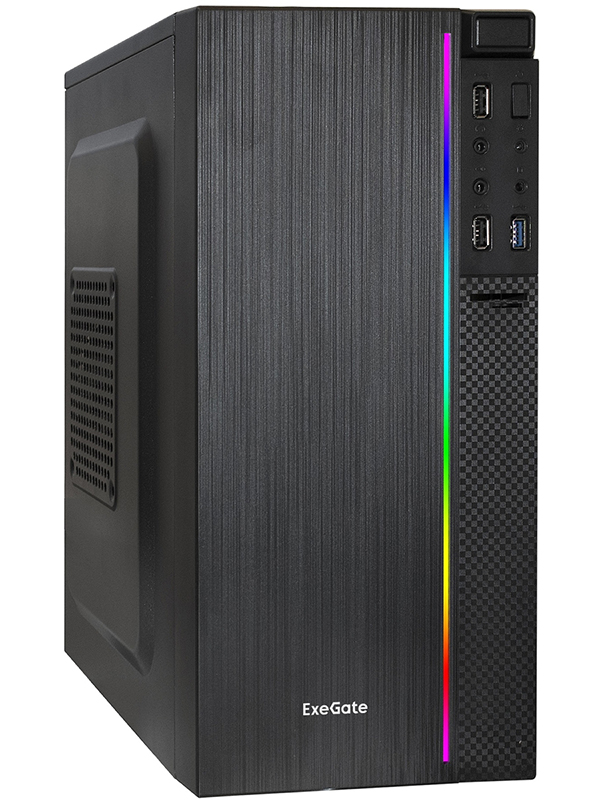 Корпус Mini-Tower ExeGate mEVO-9302 черный [0.4 мм] [EX287882RUS]