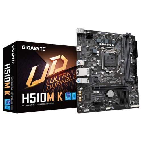 Материнская плата Gigabyte H510M K Soc-1200 Intel H510 2xDDR4 mATX AC`97 8ch(7.1) GbLAN+HDMI