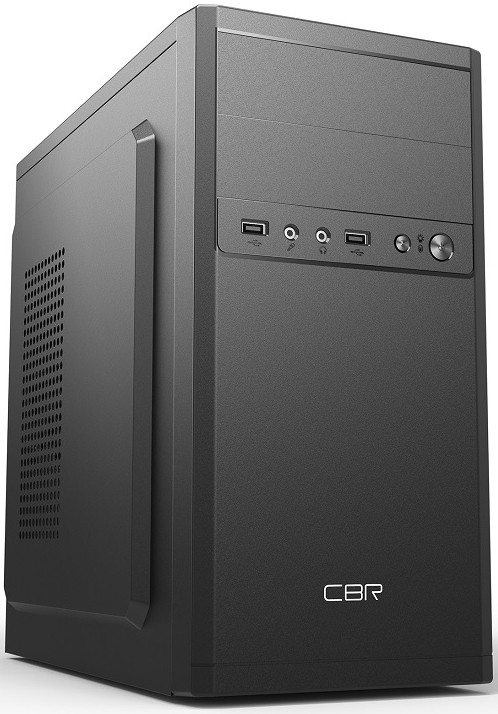 Корпус CBR mATX Minitower RD873, c БП PSU-ATX400-12EC (400W/120mm), 2*USB 2.0, HD Audio+Mic, кабель питания 1.2м, Black PCC-MATX-RD873-400W