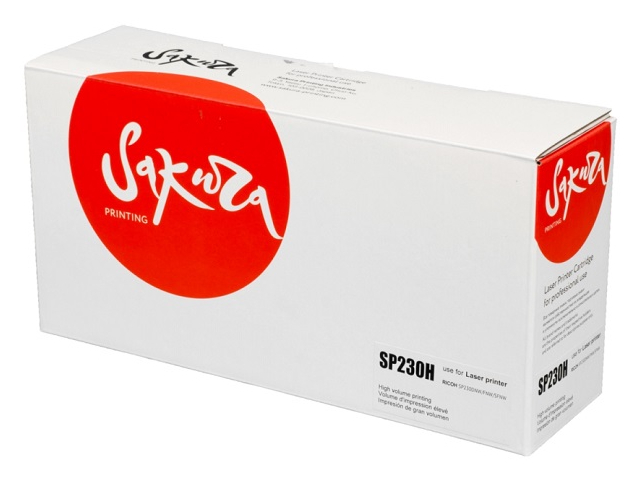 Картридж SAKURA SP230H для Ricoh Aficio SP230DNw/ SP230SFNw, черный, 3 000 к.