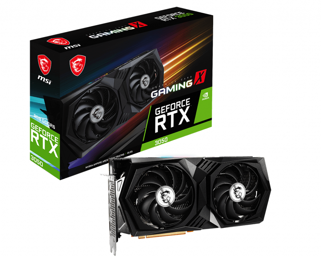 Видеокарта MSI GeForce RTX 3050 GAMING X 8G, Retail