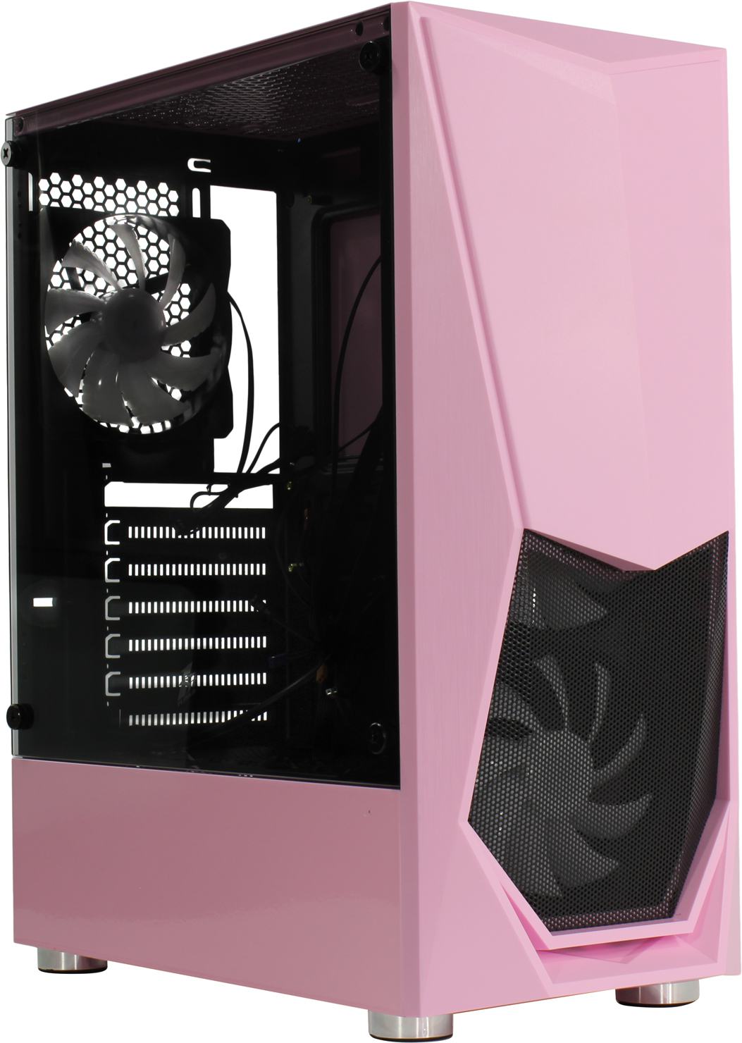 Корпус 1STPLAYER DK-3 [DK-3-PK-3G6] ATX, Midi-Tower, USB 3.0, розовый, без БП