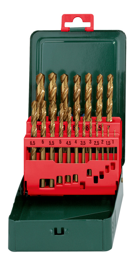 Metabo Набор HSS-TiN 19 свёрел (1-10мм) в мет.кор. АКЦИЯ