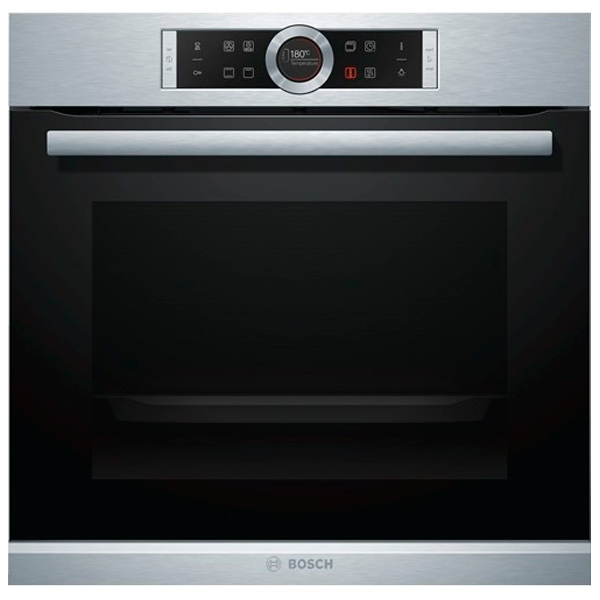 Электрический духовой шкаф BOSCH HBG634BS1 [71 л, нержавеющая сталь, дисплей, каталитическая, сенсор, серебристый]
