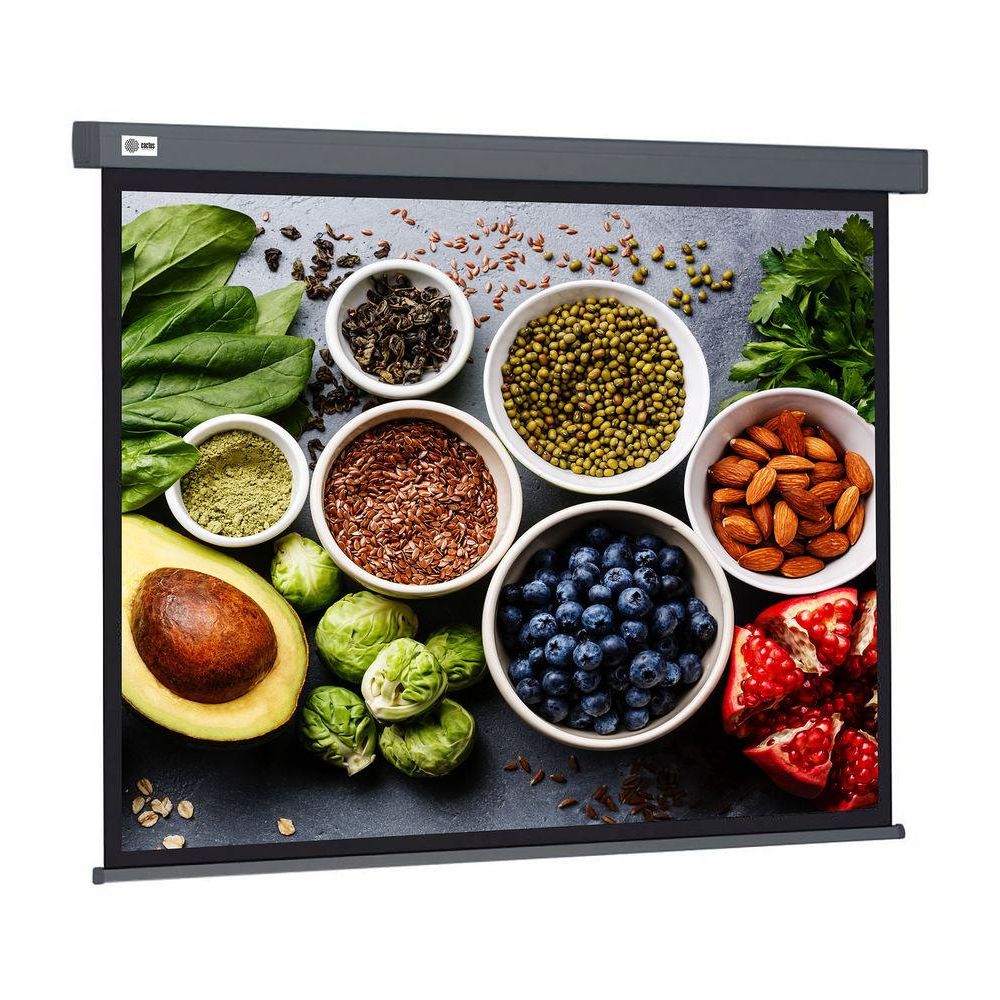 Экран Cactus 150x150см Wallscreen CS-PSW-150X150-SG 1:1 настенно-потолочный рулонный серый