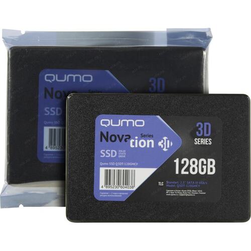 SSD жеский диск 128GB QUMO Novation TLC 3D 2.5" 550/450 MB/s, MAS1102A, TBW 250TB