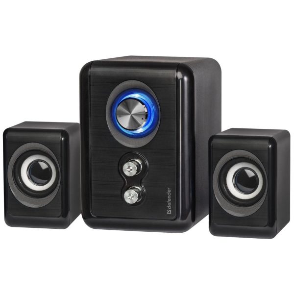 Колонки Defender V11, 2.1, черный 65111
