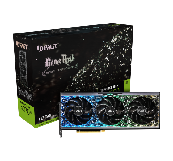 Видеокарта Palit PCI-E 4.0 RTX4070Ti GAMEROCK NVIDIA GeForce RTX 4070TI 12288Mb 192 GDDR6X 2310/2100